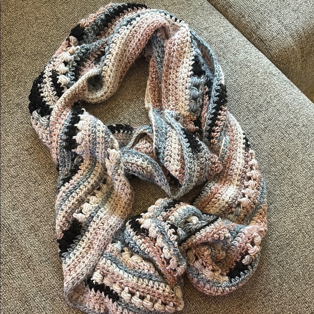 Multicolor Crochet Scarf
